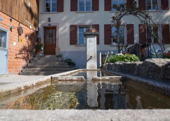 Unser Eingag mit Brunnen
